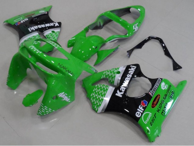 Affordable 1998-1999 Green Black Kawasaki ZX6R Motorbike Fairing UK