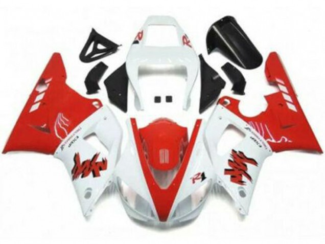 Affordable 1998-1999 Red White Yamaha YZF R1 Moto Fairings UK