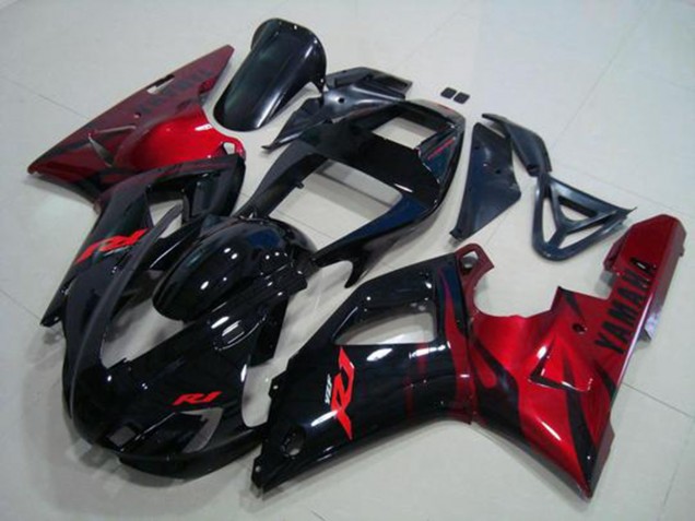 Affordable 1998-1999 Black Red Yamaha YZF R1 Motorcylce Fairings UK