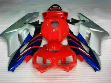 Affordable 2004-2005 Red Silver Blue Honda CBR1000RR Motorcycle Fairings Kit UK