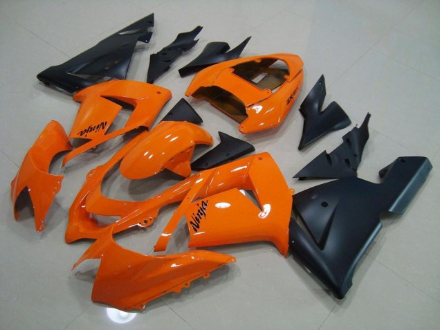 Affordable 2003-2005 Ornage Matte Black Kawasaki ZX10R Motorbike Fairing UK