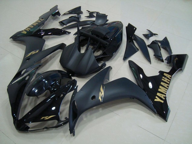 Affordable 2004-2006 Black Matte Gold Yamaha YZF R1 Motorcycle Bodywork UK