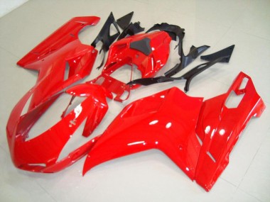 Affordable 2007-2014 Red Ducati 848 1098 1198 Motorbike Fairing Kits UK