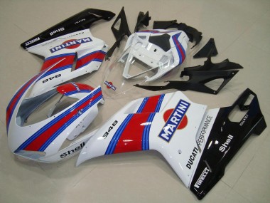 Affordable 2007-2014 Martini Ducati 848 1098 1198 Motorcycle Fairing Kits UK