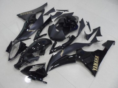 Affordable 2008-2016 Black with Gold Sticker Yamaha YZF R6 Replacement Motorcycle Fairings UK