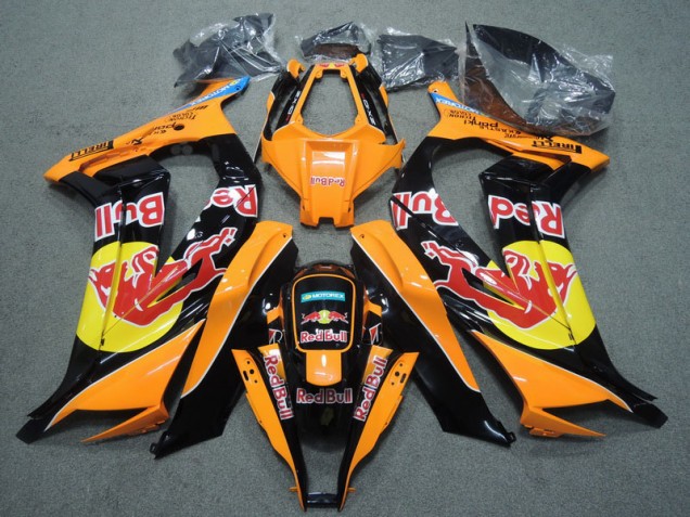 Affordable 2011-2015 Black Orange Red Bull Kawasaki ZX10R Replacement Fairings UK