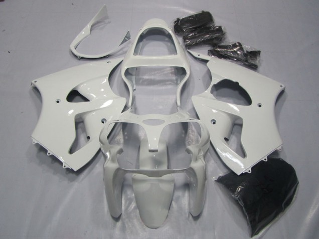 Affordable 2000-2002 White Kawasaki ZX6R Bike Fairing Kit UK