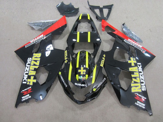 Affordable 2004-2005 Black Yellow Rizla Suzuki GSXR750 Bike Fairing UK